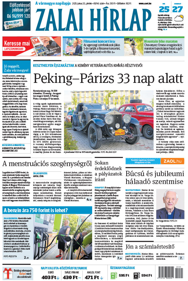 Lapszám: 2025.06.20. + MELLÉKLET