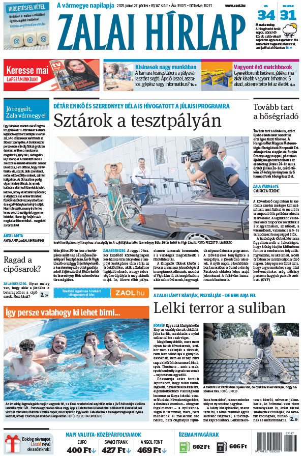 Lapszám: 2025.06.27. + MELLÉKLET