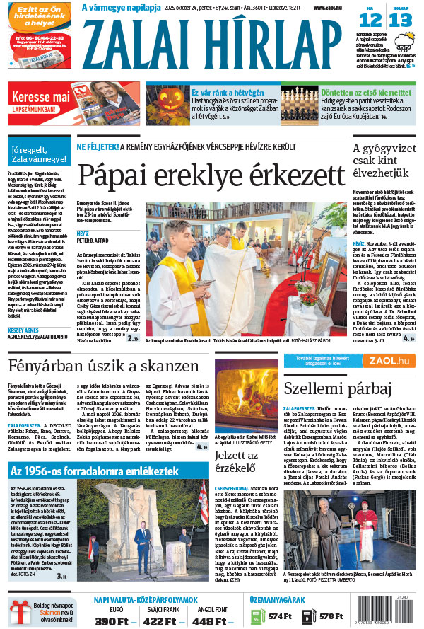 Lapszám: 2025.10.24. + MELLÉKLET