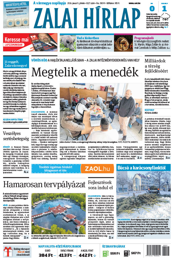 Lapszám: 2026. 01. 09. + MELLÉKLET