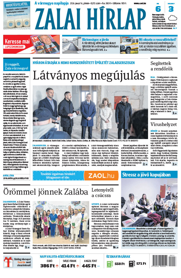 Lapszám: 2026. 01. 16. + MELLÉKLET