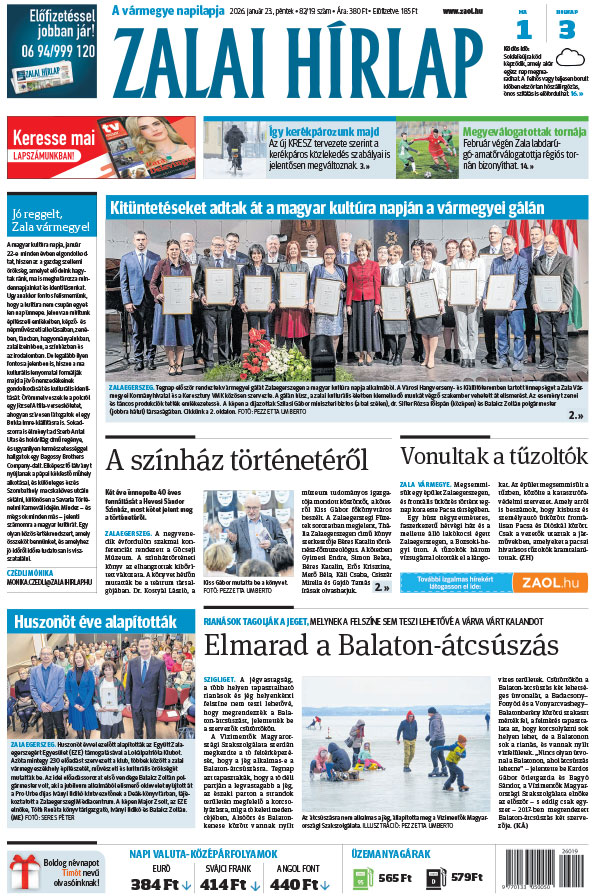 Lapszám: 2026. 01. 23. + MELLÉKLET