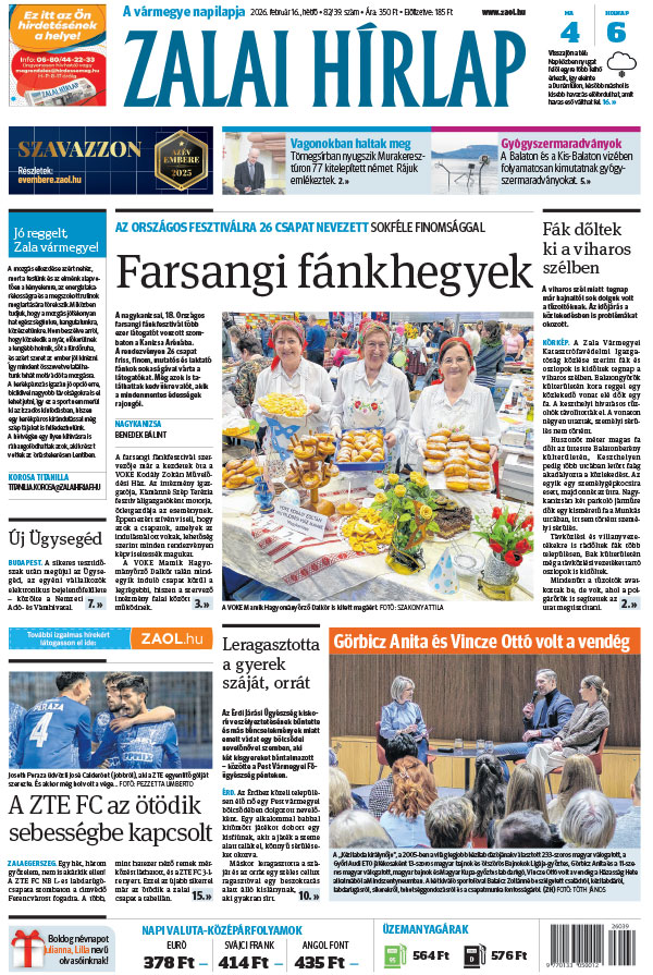 Lapszám: 2026. 02. 16.