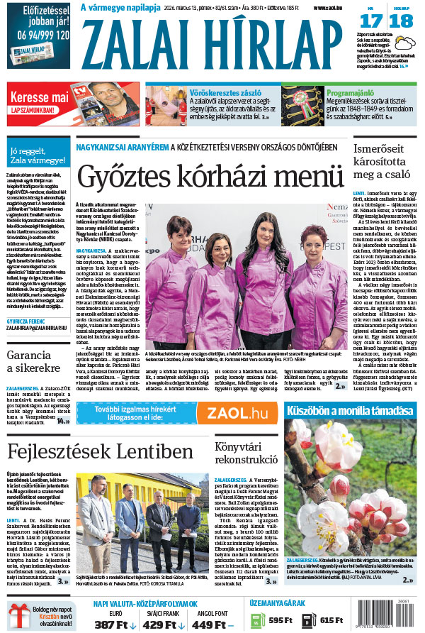 Lapszám: 2026. 03. 13. + MELLÉKLET