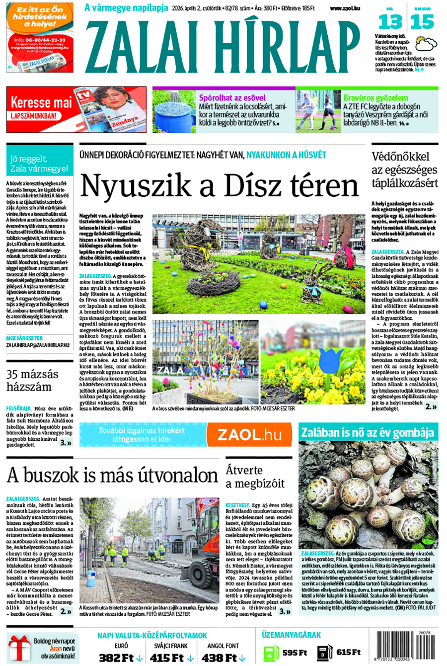 Lapszám: 2026. 04. 02. + MELLÉKLET