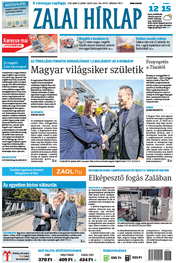 Lapszám: 2026. 04. 10. + MELLÉKLET