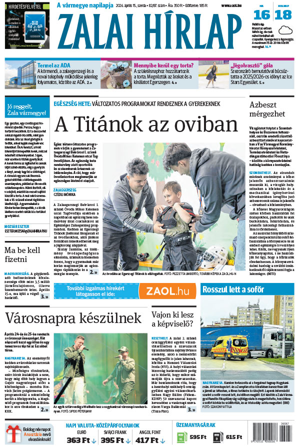 Lapszám: 2026. 04. 15.