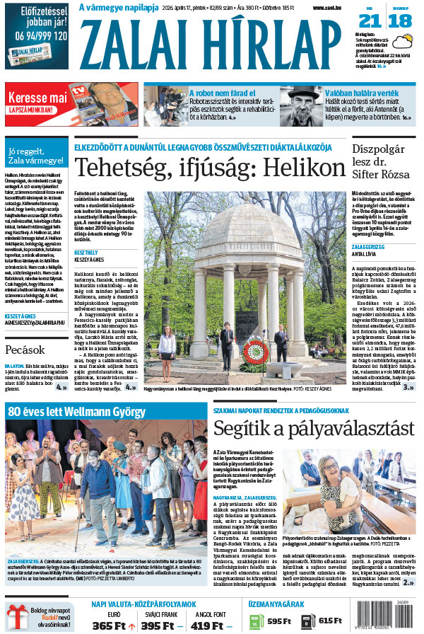 Lapszám: 2026. 04. 17. + MELLÉKLET