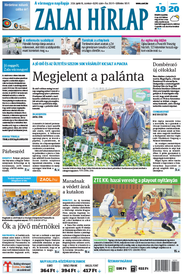 Lapszám: 2026. 04. 18.