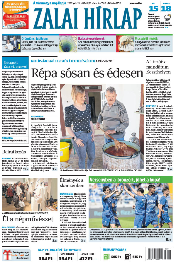 Lapszám: 2026. 04. 20.