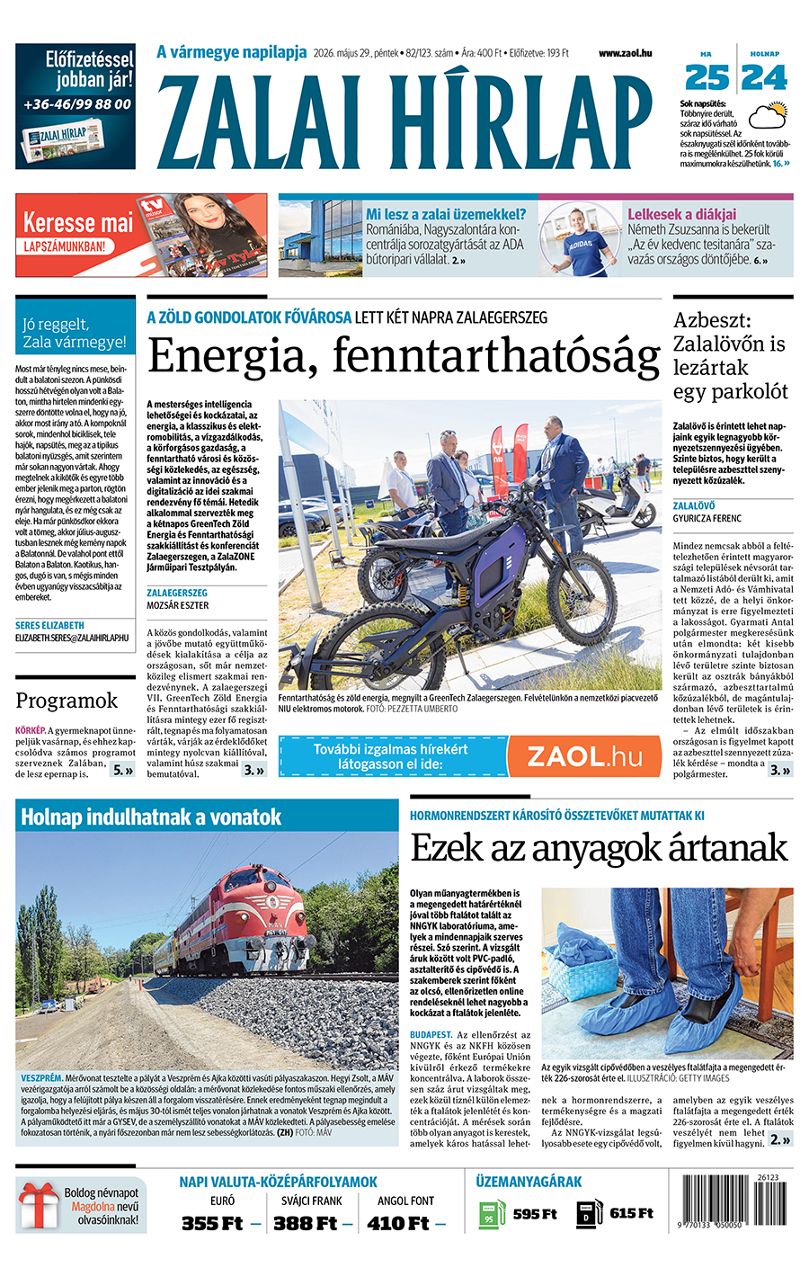 Lapszám: 2026.05.29. + Melléklet