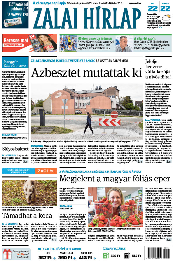 Lapszám: 2026. 05. 08. + MELLÉKLET