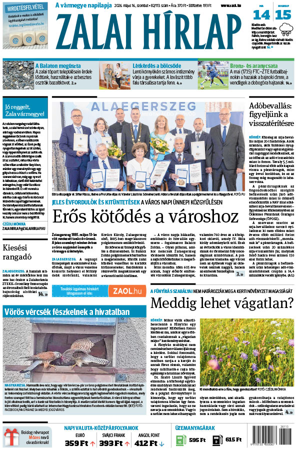 Lapszám: 2026. 05. 16.