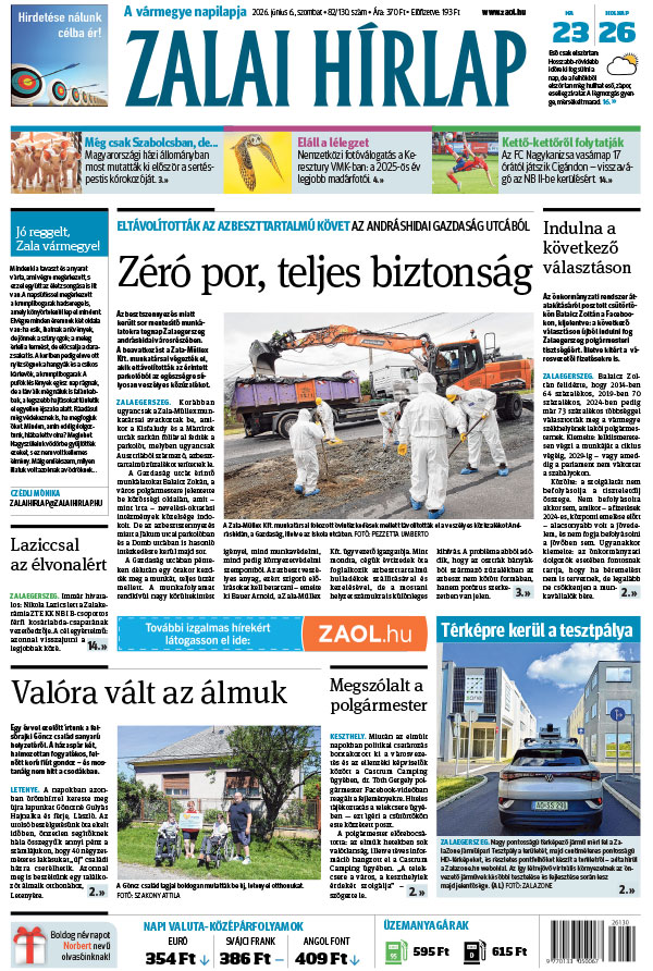 Lapszám: 2026. 06. 06.