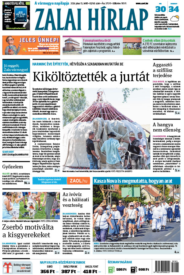 Lapszám: 2026. 07. 13.
