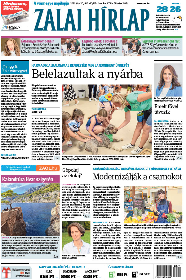 Lapszám: 2026. 07. 20.